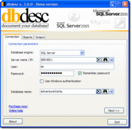 dbdesc screenshot